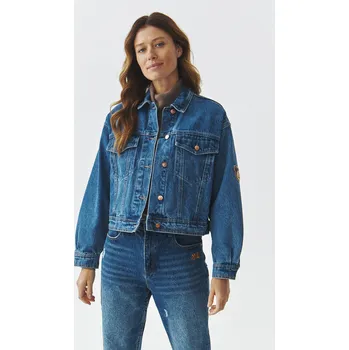 Dámská casual bunda Tatuum DŽÍNOVÁ BUNDA S MOTIVEM MEDVÍDKA UŠÁČKA – BERNALI