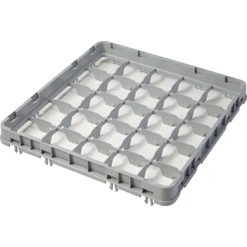 Cambro Nástavec koše half drop 500x500 mm šedý, model E2, Cambro, počet přihrádek: 25 (5x5), rozměr přihrádky: 89x89 mm, Světle šedá, 499x499x(H)51mm