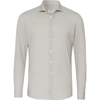 Pánská košile Košile Pure Slim Fit "Functional" béžová manšestrového vzhledu velikost: 43, délka rukávu: dlouhý rukáv