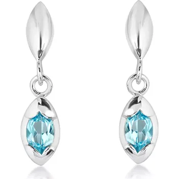 Náušnice Midla Blue Topaz - stříbrné náušnice s modrým topazem