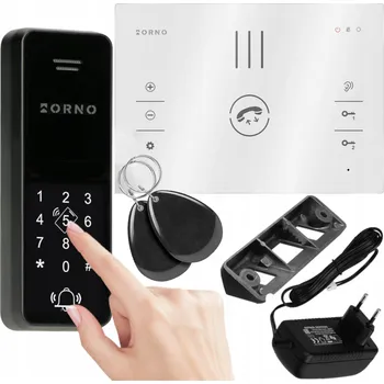 Handsfree domovní telefon Orno bílý drátový s čtečkou karet