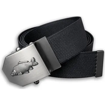 Rybářské oblečení Textilní opasek s kovovou přezkou Kapr - Černý