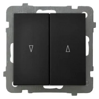 vypínač Žaluziový spínač Černá metalíza Ospel As