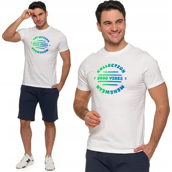 Pánské tričko Tričko Pánské MORAJ Tričko s krátkým rukávem Bílá s potiskem Bavlna 3XL