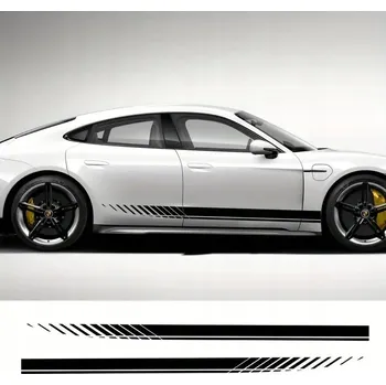 Samolepicí dekorace na vozidlo 2 ks SAMOLEPKY TUNINGOVÉ PRUHY NA BOK AUTA UNIVERZÁLNÍ TUNING BARVA NA VÝBĚR