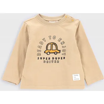 Coccodrillo dětské tričko s dlouhým rukávem bavlna béžové velikost 68