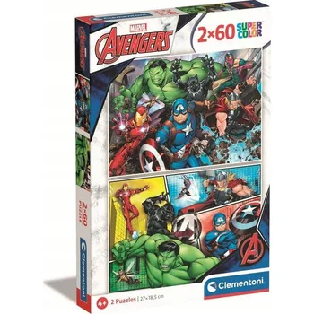 Puzzle Clementoni 120 dílků Puzzle Supercolor The Avengers 2x60