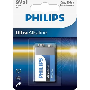 Článková baterie Alkalická baterie Philips 9V (6F22) 1 ks