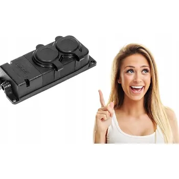 Elektrická zásuvka Elektrická Zásuvka rozbočka Orno černá