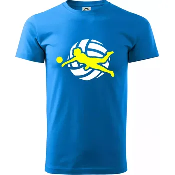 Volejbalistka - Klasické pánské triko vyšší gramáže - L ( Snorkel blue )