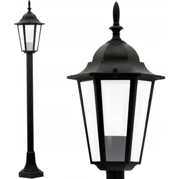 Venkovní osvětlení Venkovní Zahradní Lampa Stojací LUCERNA SLOUPEK 100cm LED E27 ČERNÁ IP44