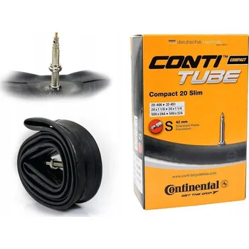 Duše na kolo Duše Continental Compact 20, galuskový ventilek (Presta) 42mm [28-406 -> 32-451]