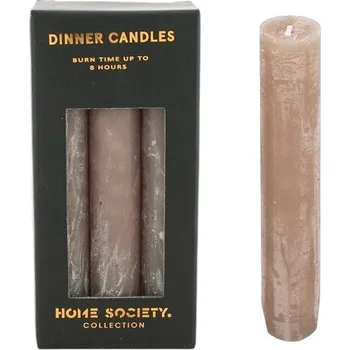 Svíčka Stolní svíčky světle hnědé krátké hnědá