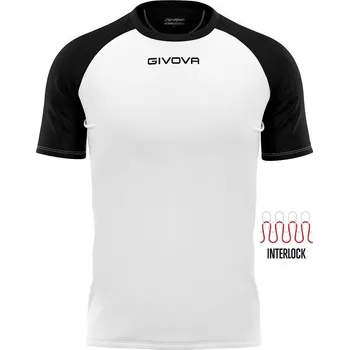 Pánské tričko GIVOVA Sportovní tričko Givova Capo XL BÍLÁ|ČERNÁ