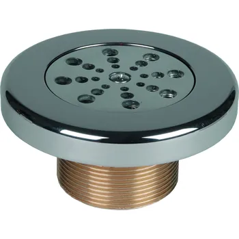 Hugo Lahme vtoková tryska, uzavíratelná, červený bronz, vnější závit 1 1/2", délka 40 mm, AISI, pro keramické a prefabrikované bazény