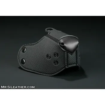 Erotická maska Mr. S Leather Neoprene K9 Muzzle Textured Black, neoprenový čumák pro puppy play