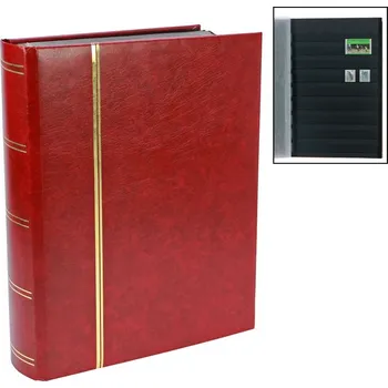 Obal pro sběratelský předmět SAFE Zásobník na známky, se 60 černými stranami, červený