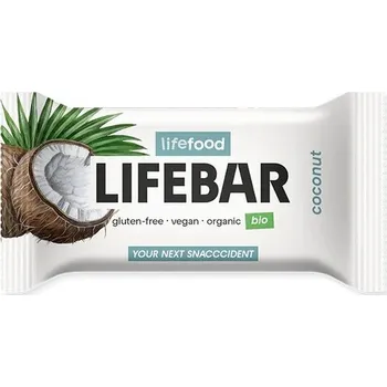 Tyčinka Lifefood Lifebar tyčinka kokosová RAW BIO 40 g Příchuť: kokos / Barva: hnědá