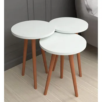 Konferenční stolek Konferenční stolek VerDesign kulatý 35 x 35 x 51 cm bílý