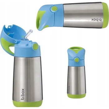 Termoska b.box Termoláhev se slámkou Ocean Breeze 350 ml modrá