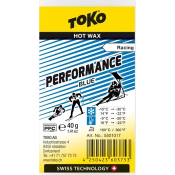 Lyžařský vosk VOSK Toko Performance Hot Wax blue 40g