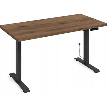 Psací stůl Elektrický psací stůl Homlando 140x70 cm s nastavitelnou výškou 73-120 cm, černá/ořech