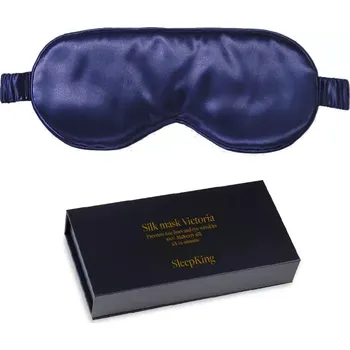 Škraboška na spaní SleepKing™ Hedvábná maska Victoria - Tmavě modrá