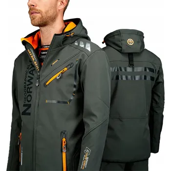 Pánská softshellová bunda Geographical Norway pánská softshellová bunda s odepínací kapuce HORSKÁ TREKINGOVÁ OUTDOOROVÁ XL M L velikost XL