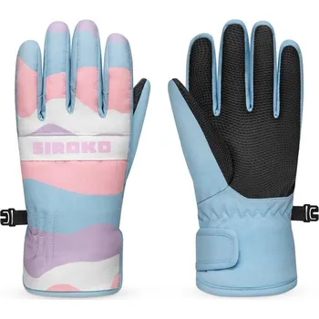 Rukavice SIROKO Dětské zimní rukavice na snowboard a lyže Bubbles 8 LET VÍCEBAREVNÁ