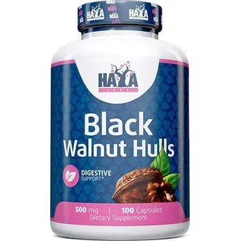 Haya Labs Slupky černých ořechů 500 mg - 100 kapslí