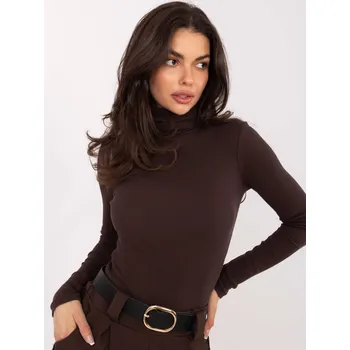 Dámská halenka Blouse-RV-BZ-7182.01P-dark brown RUE PARIS černá | hnědá 3455385