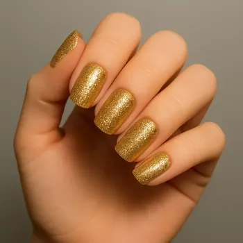 UV nálepky na nehty Gold Glitter
