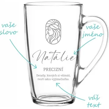 Pískovaný hrnek znamení Panny