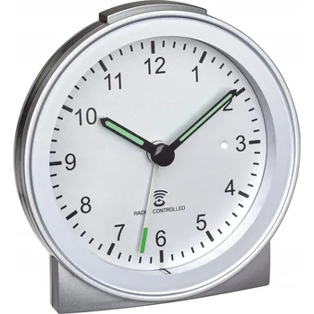 Hodiny Budík TFA Dostmann šedý, 3,1 cm