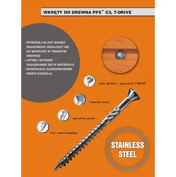 Vrut VRUT DO TVRDÉHO DŘEVA TRUHLÁŘSKÝ 4,5X80 MM TORX T20 POZINK 200 KUSŮ