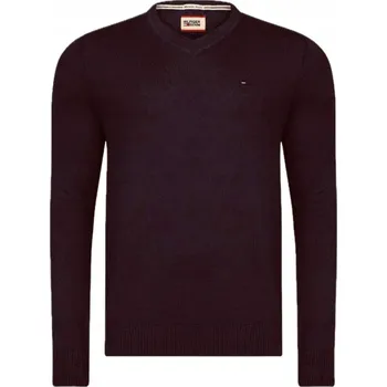 Podprsenka Svetr Tommy Hilfiger Denim klasika V-neck tmavě modrý vel. M