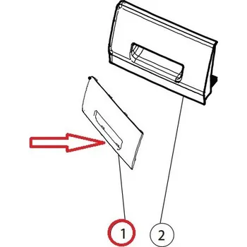 Domácí spotřebič 49124572 - Víko násypky pro pračku Haier - přední část