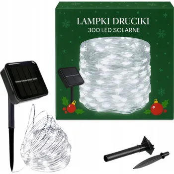 Venkovní osvětlení SOLÁRNÍ ZAHRADNÍ SVĚTLA LAMPA 300 LED DRÁTKY STUDENÉ BÍLÉ DEKORATIVNÍ