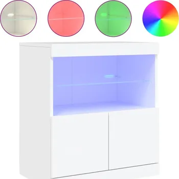 Komoda Moderní komoda s RGB LED osvětlením, 60 x 37 x 67 cm, bílá