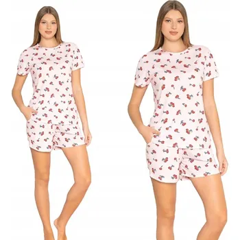 Dámské noční prádlo Dámské bavlněné pyžamo krátký rukáv krátké kraťasy šortky L