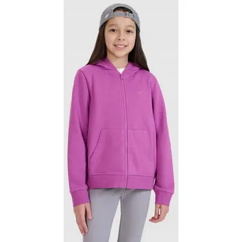 Dámská mikina Dívčí mikina 4F Tepláková mikina tmavě fialová, velikost 140 (9-10 let)