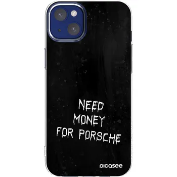 Pouzdro na mobilní telefon Picasee silikonový průhledný obal pro Apple iPhone 14 Plus - Black Fuel