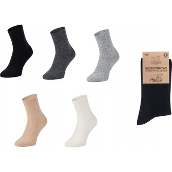 Pánské ponožky 5x VLNĚNÉ ponožky dámské pánské BEZ TLAKU velikost 42-44