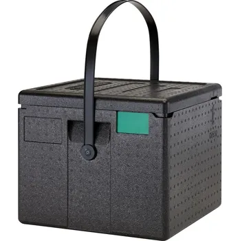 Termobox Cambro Termoizolační box na pizzu Cam GoBox, horní plnění, Cambro, , 6 kartonů 330x330x(H)40 mm pro pizzu Ø320 mm, Černá, 410x410x(H)339mm