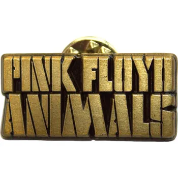 Pink Floyd Animals Gold Text Logo Odznak 30 mm