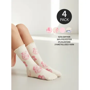 Dětská móda Sinsay - Sada 4 párů ponožek Minnie Mouse - vícebarevná - 992GG-MLC - 992GG-MLC-R26