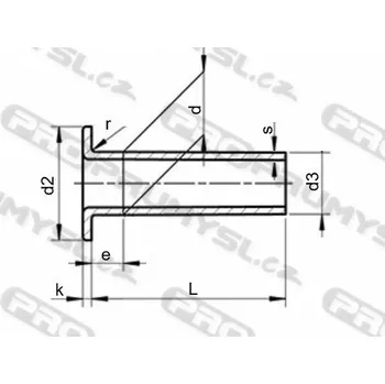 Nýt Nýt s plochou hlavou dutý DIN 7338C 4x15 měděný