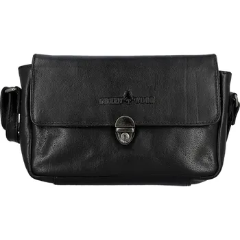 Kabelka Dámská kožená crossbody kabelka černá - Greenwood Lusine černá