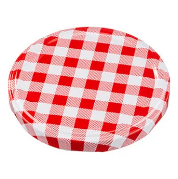 Víčko na zavařovací sklenici Zavařovací víčko KÁRO ČERVENÉ TO 82 (paster do 105°C) Počet kusů v balení: 700