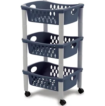 Skříňka na nářadí STEFANPLAST Kuchyňský vozík Otello, modrý STEFANPLAST